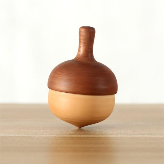 Handmade Wooden Spinning Tops Classic Sensory Educational Toys