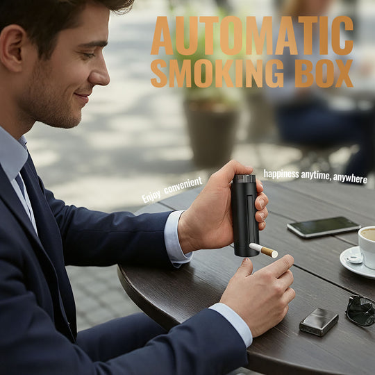 One-Press Pop-Up Cigarette Dispenser Case, 7-Cigarette Portable Storage Box (MOQ 10 Sets)