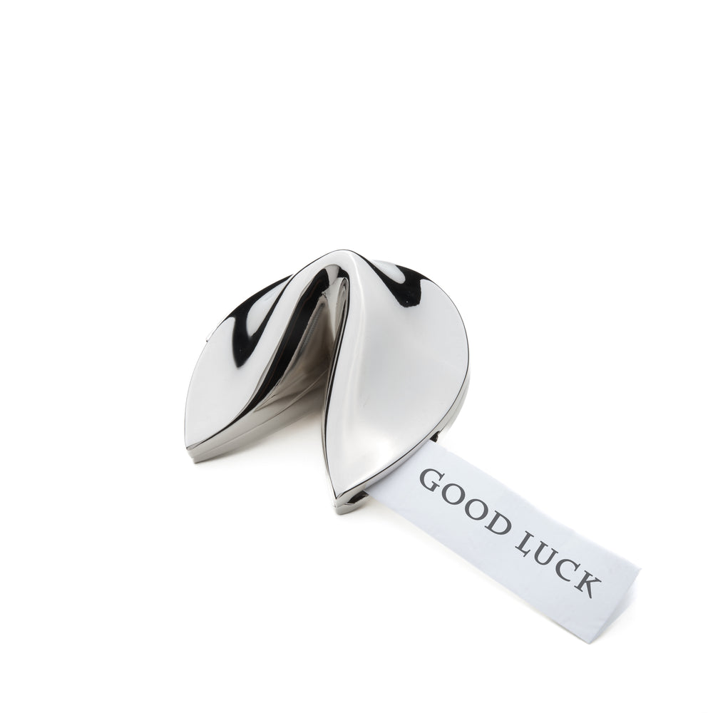 Metal Fortune Cookie Box With Message Slip Inside for Gifts and Home Decor (MOQ 10 Sets)