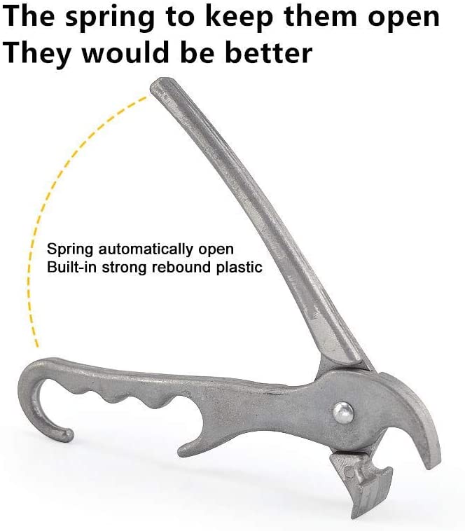 Premium Pizza Pan Gripper Aluminum Alloy, Heavy Duty Pizza Pan Tongs Stone Pot Clamp for Lifting Hot Plate