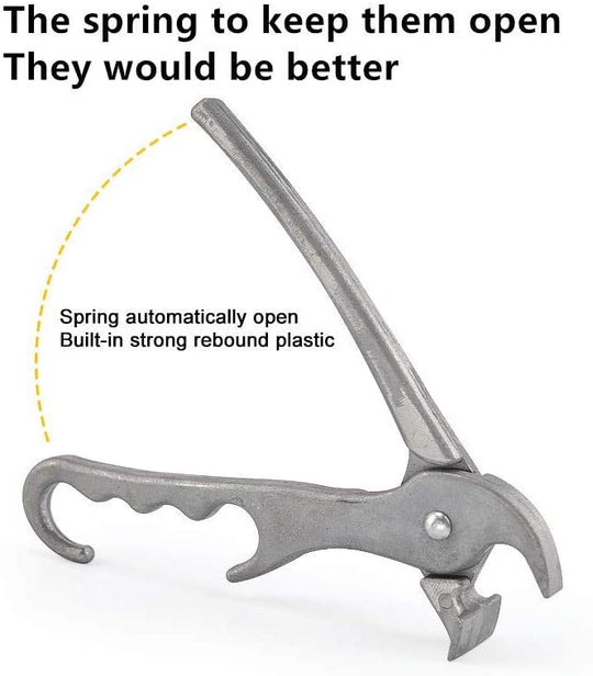 Premium Pizza Pan Gripper Aluminum Alloy, Heavy Duty Pizza Pan Tongs Stone Pot Clamp for Lifting Hot Plate