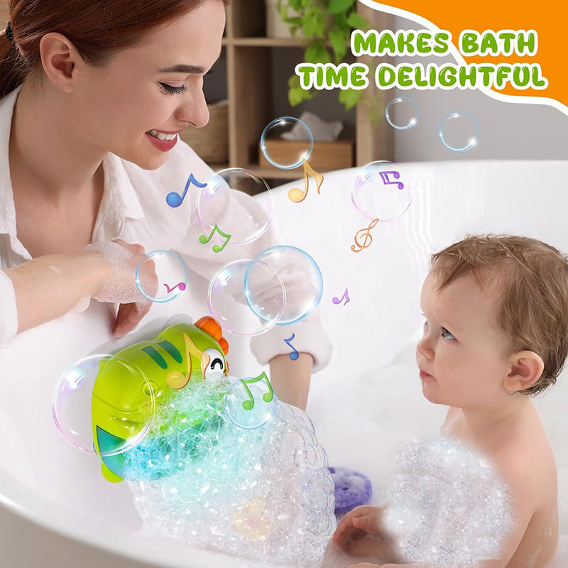 Automatic Bubble Machine for Kids with LED Lights & Musical Bubble Blower Toy (MOQ 10 Sets)