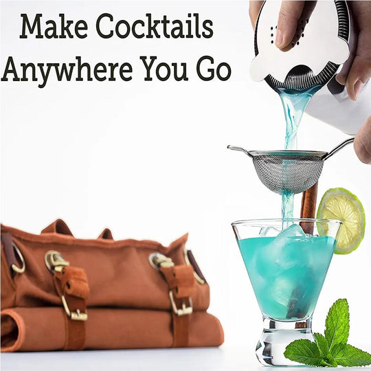 Professional 25-Piece mixology Bartender kit with Portable Travel Kit Bag
