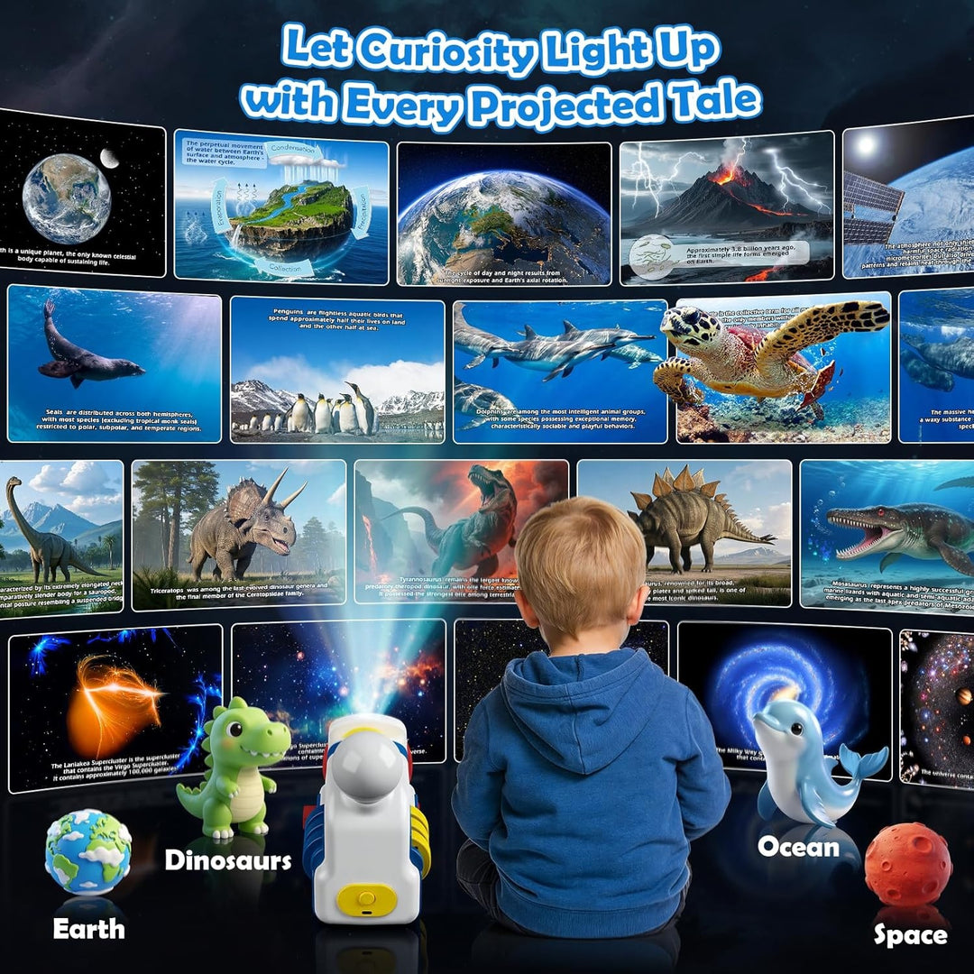 Kids Story Projector 32 Stories 2-in-1 Night Light Audio Narration (MOQ 10 Sets)