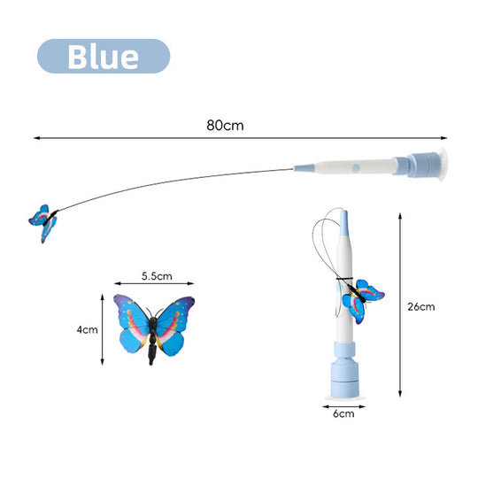 Smart Motion Activated Cat Wand Toy with Butterfly – Electric Interactive Toy for Cats (MOQ 10 ets)