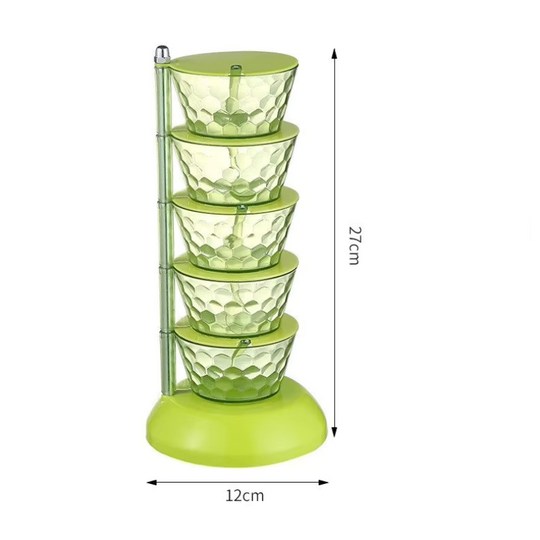 Seasoning Organizer Spice Box Swivel Spice Rack Clear Seasoning Box Kitchen Gadgets for Kitchen (MOQ 10 Sets)