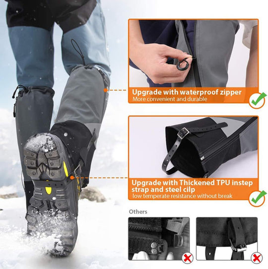 Snake Proof Leg Gaiters – Waterproof Lightweight Nylon Snake Bite Protection Guards for Outdoor Hiking & Climbing