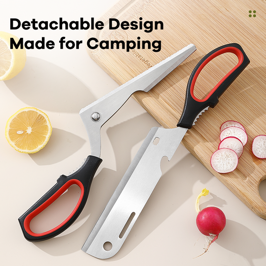 3-in-1 Camping Kitchen Scissors with Bottle Opener (MOQ 10 Sets)