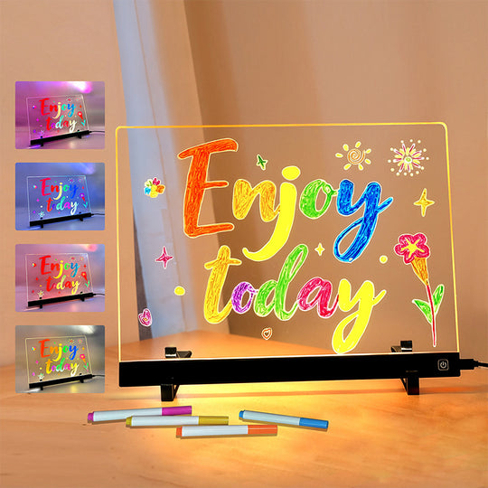 Creative Acrylic Luminous LED Message Board Light Up