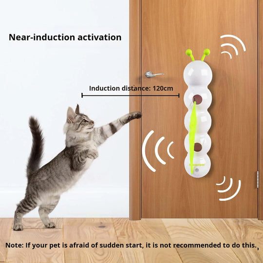 Modern Eco-friendly Plastic Feather Interactive Cat Toy Smart Motion Activated Whack Hole Teaser Automatic Moving (MOQ 10 Sets)