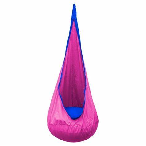 Kids Pod Swing Seat Hanging Hammock Chair With Inflatable Pillow (MOQ 10 Pcs)
