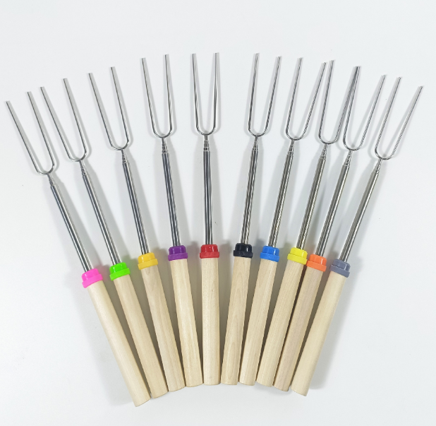Marshmallow Roasting Sticks Smores Kit for Fire Pit Long Skewers 34 Inch