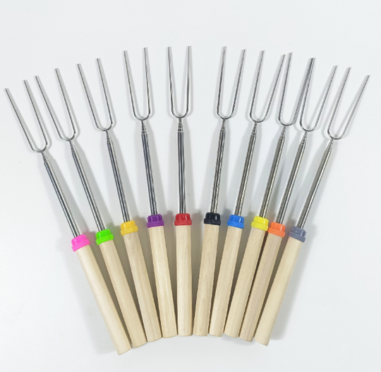 Marshmallow Roasting Sticks Smores Kit for Fire Pit Long Skewers 34 Inch