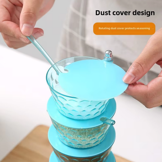 Seasoning Organizer Spice Box Swivel Spice Rack Clear Seasoning Box Kitchen Gadgets for Kitchen (MOQ 10 Sets)