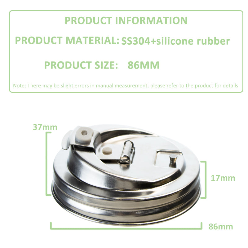 Stainless Steel Mason Jar Lid Wide Mouth - Reusable Coffee Lid with Sip Spout for Iced Coffee, Protein Shakes & Smoothies - Leak Resistant Metal Lid for Mason Jar Coffee Bar Accessories