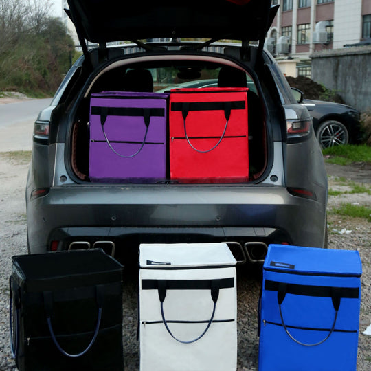Folding Rolling Tote, Zipper reusable Grocery Bag on Wheels (MOQ 10 pcs)
