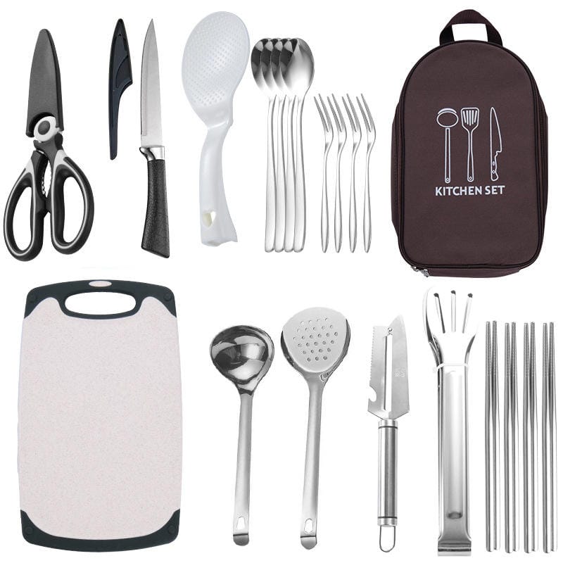 Camping Utensil Set Camping Kitchen Set Cookware  11 Pcs Accessories with Case(Bulk 3 Sets)