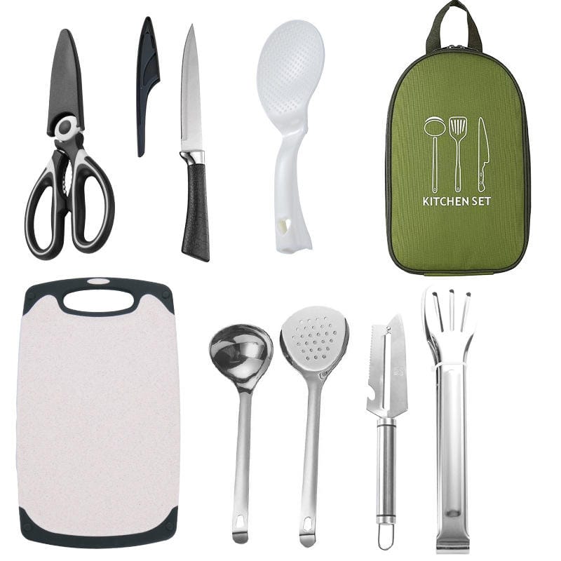 Camping Utensil Set Camping Kitchen Set Cookware  11 Pcs Accessories with Case