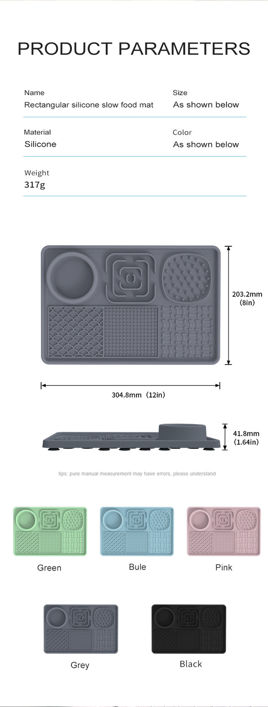 Silicon Lick Mat Bowl with Suction Cups for Dry Wet Slow Feeding Mat Lick Pad for Pets Anxiety Relief Boredom Reducer