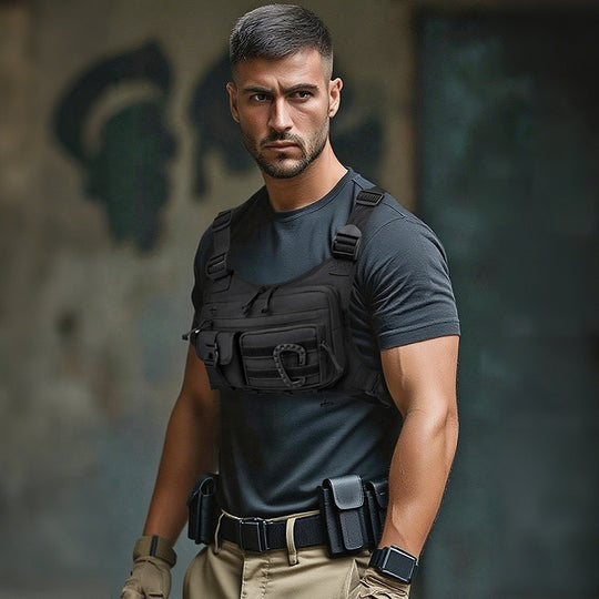 Multifunctional Adjustable Vest Waterproof Chest Bag (MOQ 10 Sets)