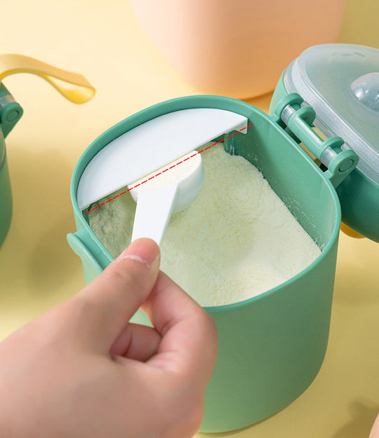 On-The-go Carry for Handle Containers Holder Pattern Scoop Spoon Cups Storage Baby Feeding Powder Newborn Food Candy Milk(Bulk 3 Sets)