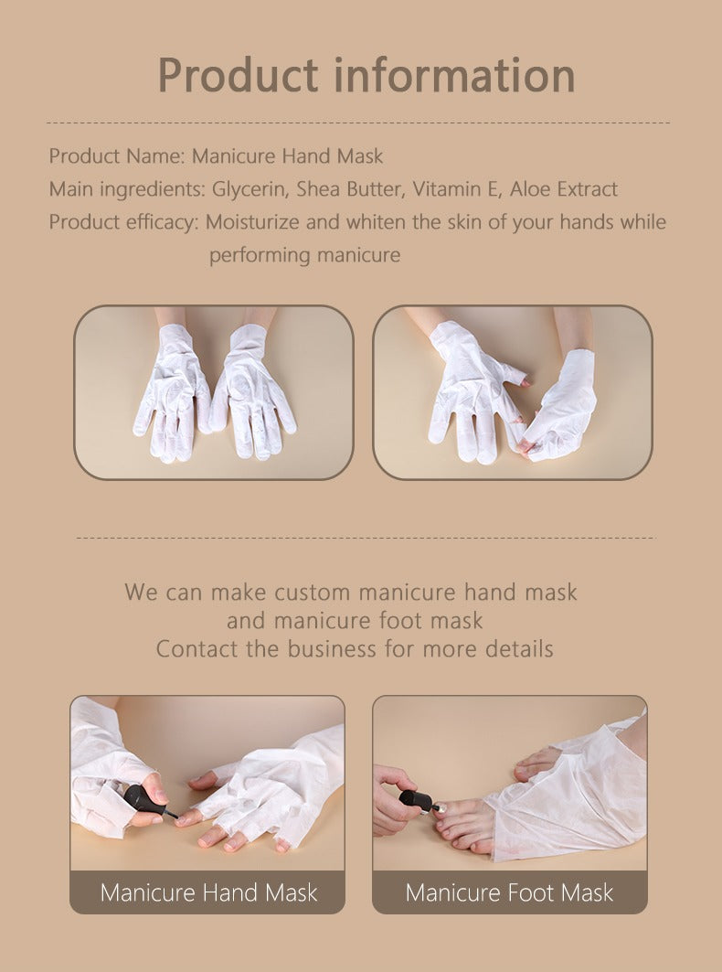 Milky skin care moisturizing Hand mask Moisture soft Nail hand mask(10 Pack)