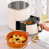 Foldable Reusable Air Fryer Basket Non-Stick Food Safe Air Fryer Oven(Bulk 3 Sets)