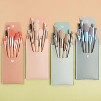Handy Size 8 pcs Candy Color Makeup Brushes Tool Set