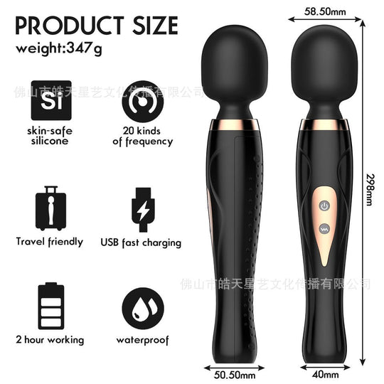 Luxury Giant 10 Frequency Powerful Wand Vibrator(Bulk 3 Sets)