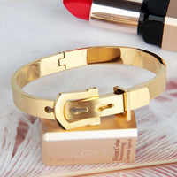 Belt Bracelet High Quality Electroplated Gold Bangle (Bulk 3 Sets)