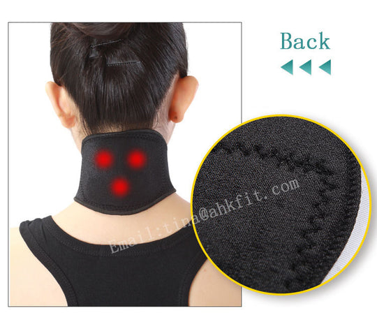 Pain Relief Self Heating Magnetic Traction Neck Brace Far Infrared Neck Support Belt(Bulk 3 Sets)