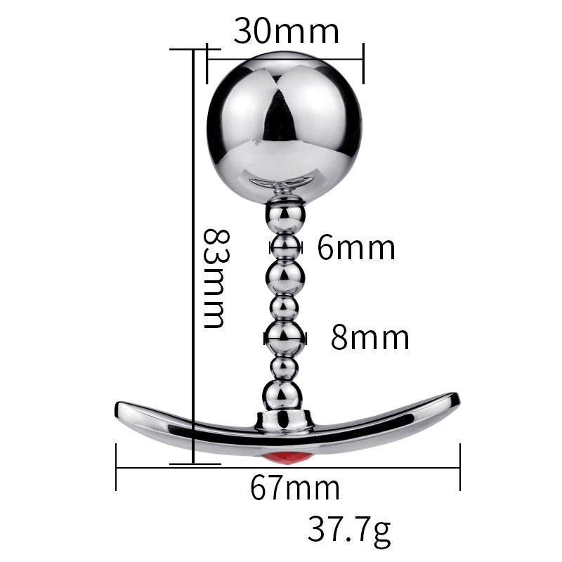 Diamond Metal Anal Beads Butt Plug Massage Toy