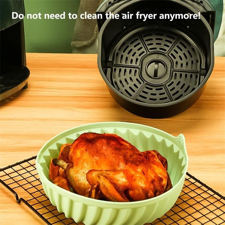 Reusable Non-stick Food Grade Silicon Oven Pan Air Fryer(Bulk 3 Sets)