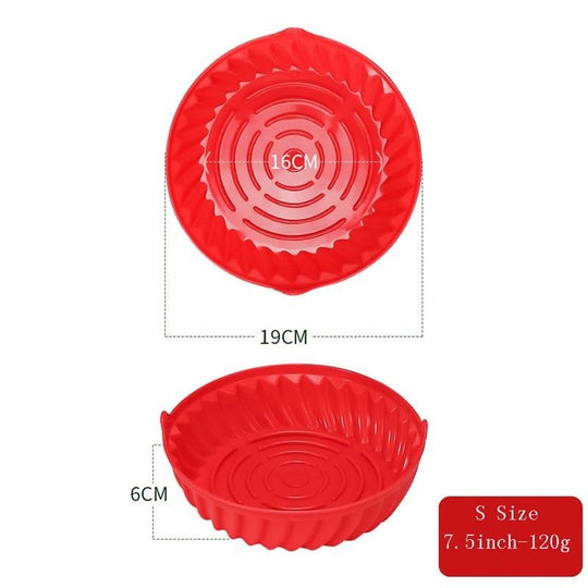 Reusable Non-stick Food Grade Silicon Oven Pan Air Fryer(Bulk 3 Sets)