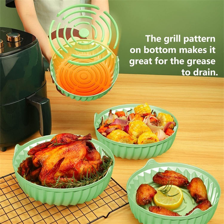 Reusable Non-stick Food Grade Silicon Oven Pan Air Fryer(10 Pack)