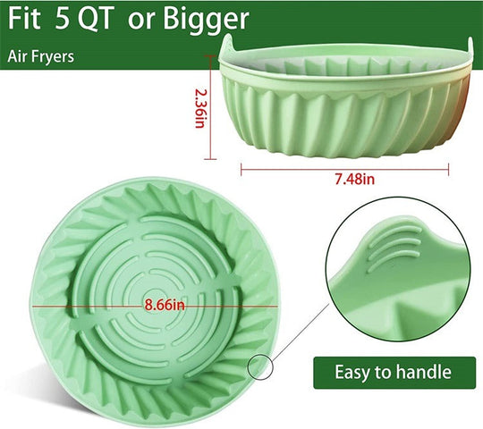 Reusable Non-stick Food Grade Silicon Oven Pan Air Fryer(Bulk 3 Sets)