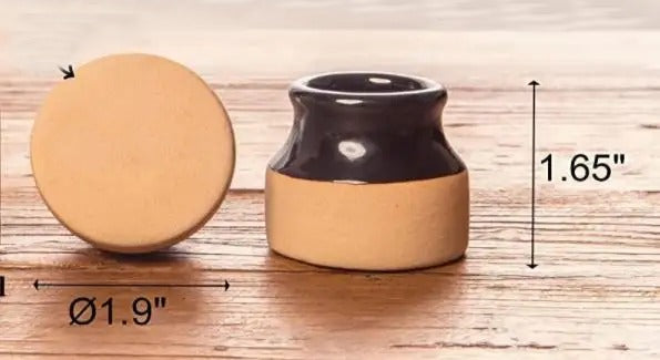 Ceramic match holder with striker match jar