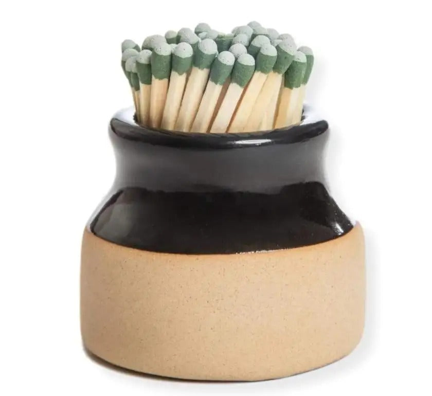 Ceramic match holder with striker match jar(10 Pack)