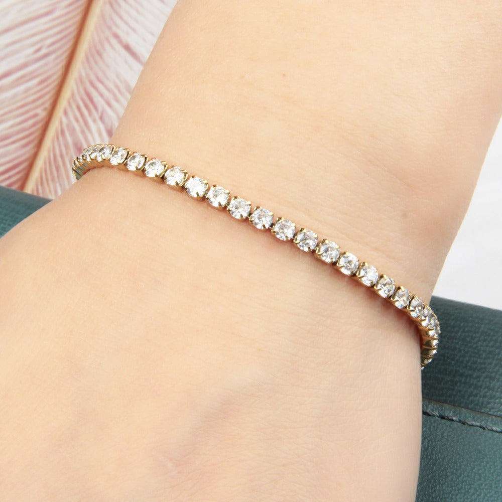 Fashion Jewelry accessories inlaid crystal stainless steel bracelet