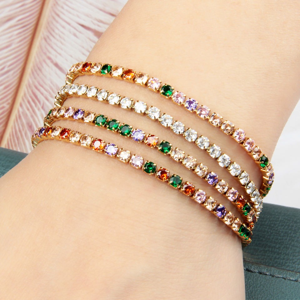 Fashion Jewelry accessories inlaid crystal stainless steel bracelet