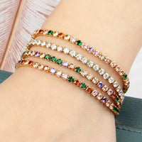 Fashion Jewelry accessories inlaid crystal stainless steel bracelet(10 Pack)