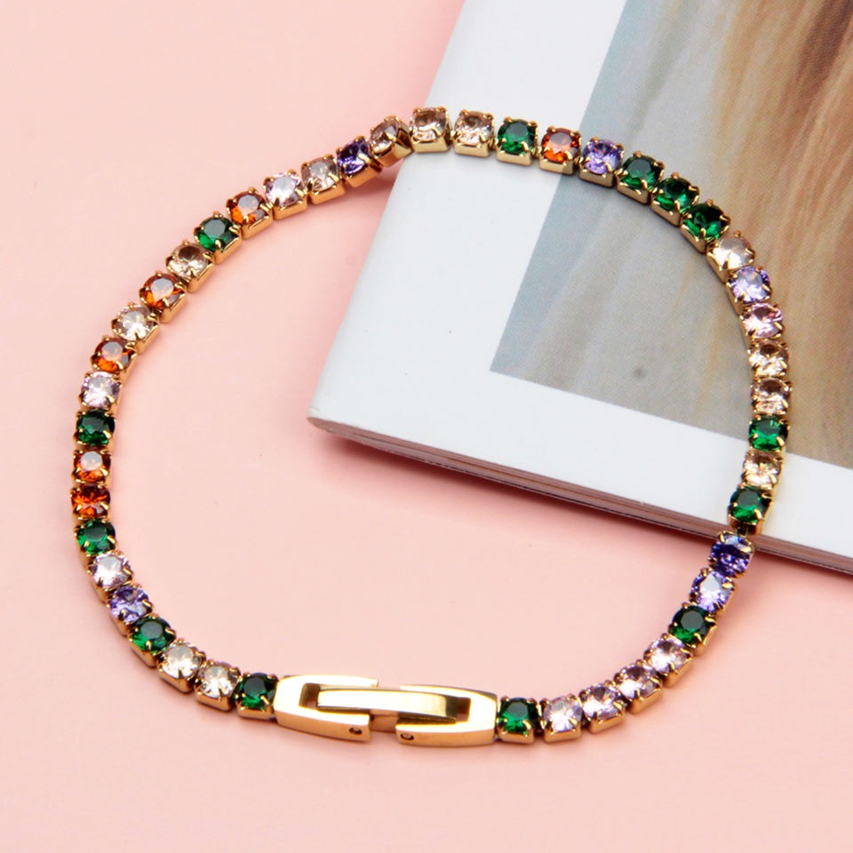 Fashion Jewelry accessories inlaid crystal stainless steel bracelet