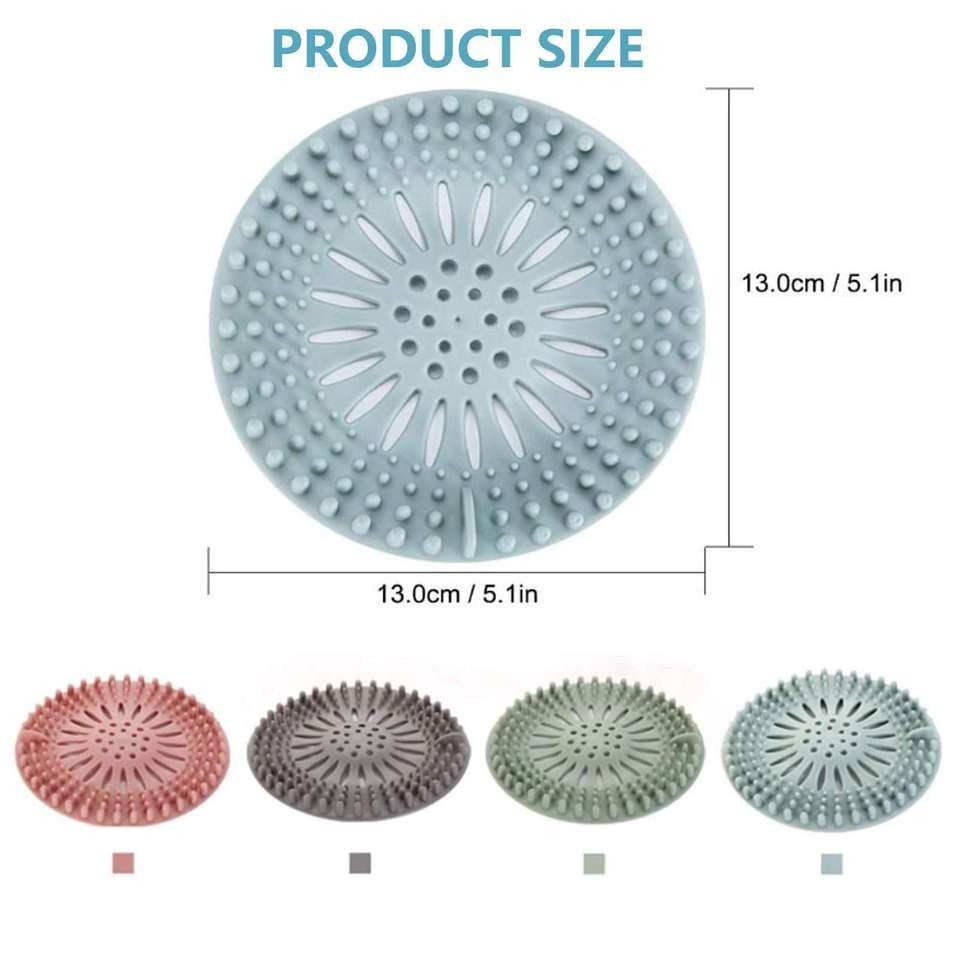 Bathroom Bathtub Hair Catcher Durable Silicone Hair Stopper Shower Drain Covers