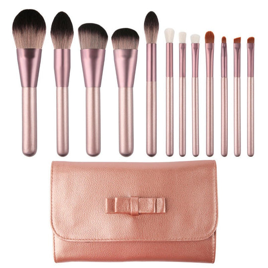 Premium Synthetic Hair 12 Piece Makeup Brush Set With Case(10 Pack)