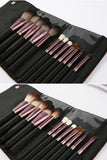 Premium Synthetic Hair 12 Piece Makeup Brush Set With Case(10 Pack)