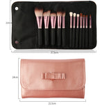 Premium Synthetic Hair 12 Piece Makeup Brush Set With Case