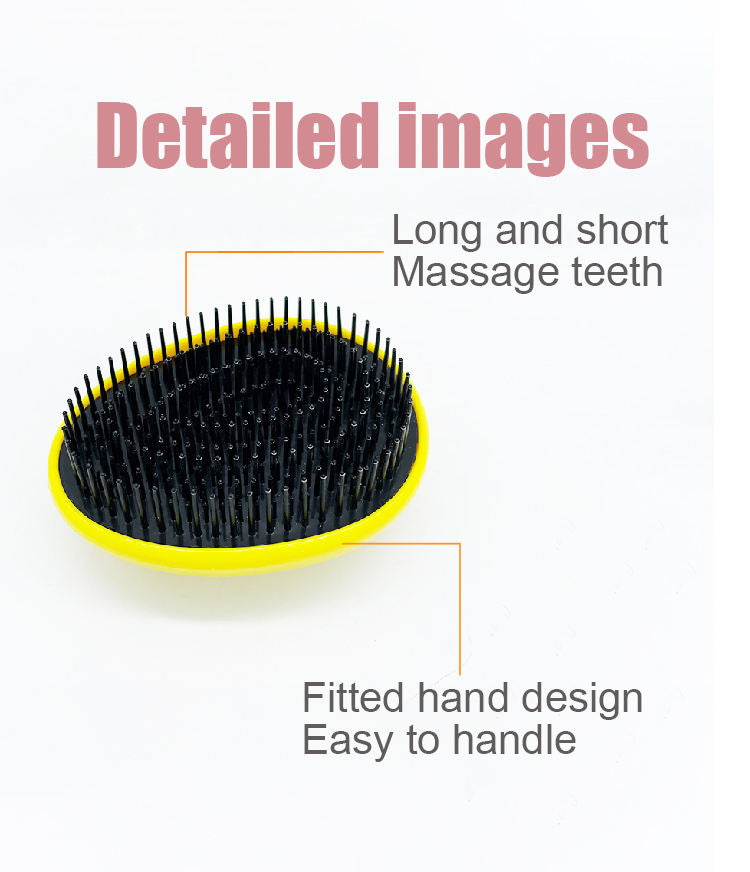 Hair Care Comb Massage Hairbrush Tangle Egg Shaped Detangling(Bulk 3 Sets)