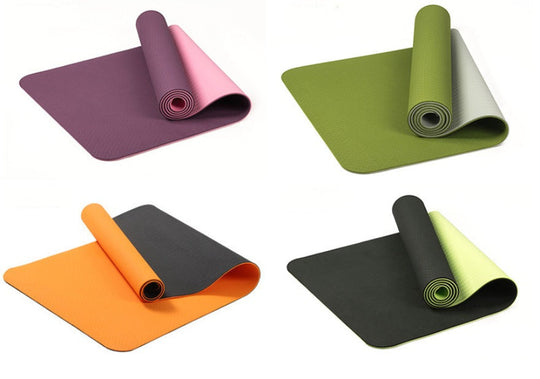 Thick Yoga Mat Fitness & Exercise Mat easy to carry (Chloride Free)(Bulk 3 Sets)