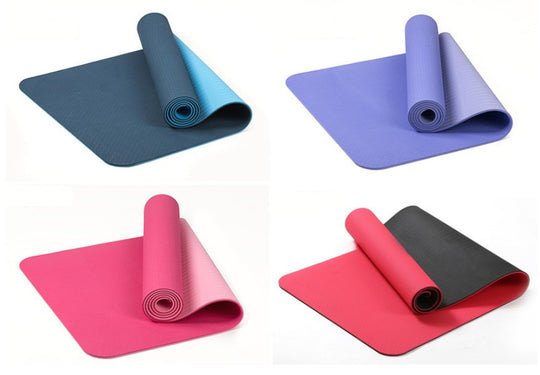 Thick Yoga Mat Fitness & Exercise Mat easy to carry (Chloride Free)