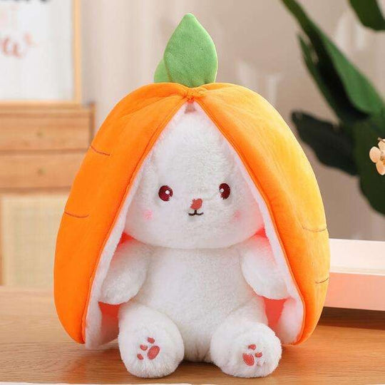 Security Bunny sleeping strawberry carrot throw pillow transform fruit